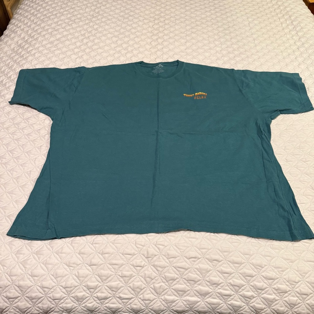 Tommy Bahama Men's Shirt Teal Logo Short Sleeve - Size XXL